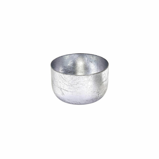 Gift Company Windlicht Madras S, Teelichthalter, Kerzenhalter, Eisen, Silber, H 5 cm, 10503022
