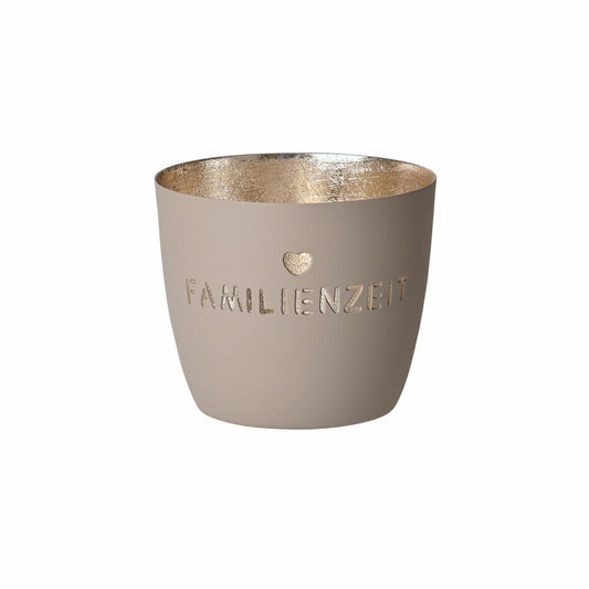 Gift Company Windlicht Madras Familienzeit M, Teelichthalter, Kerzenhalter, Eisen, Sandstone, Gold, 8.5 cm, 1030804029