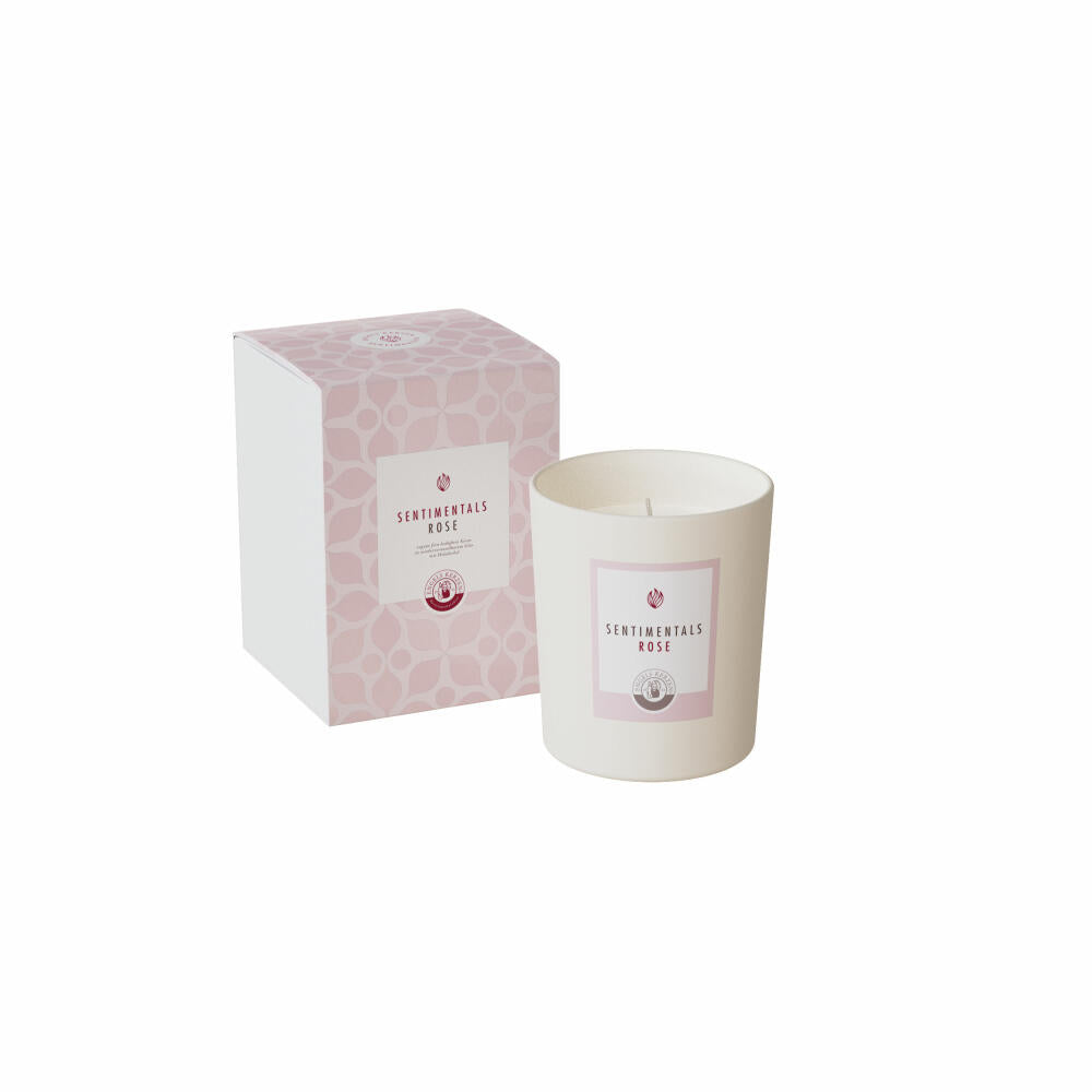 Engels Kerzen Duftkerze Sentimentals M im Glas - Rose, Rapswachs, Weiß, 13 cm, 64000015044