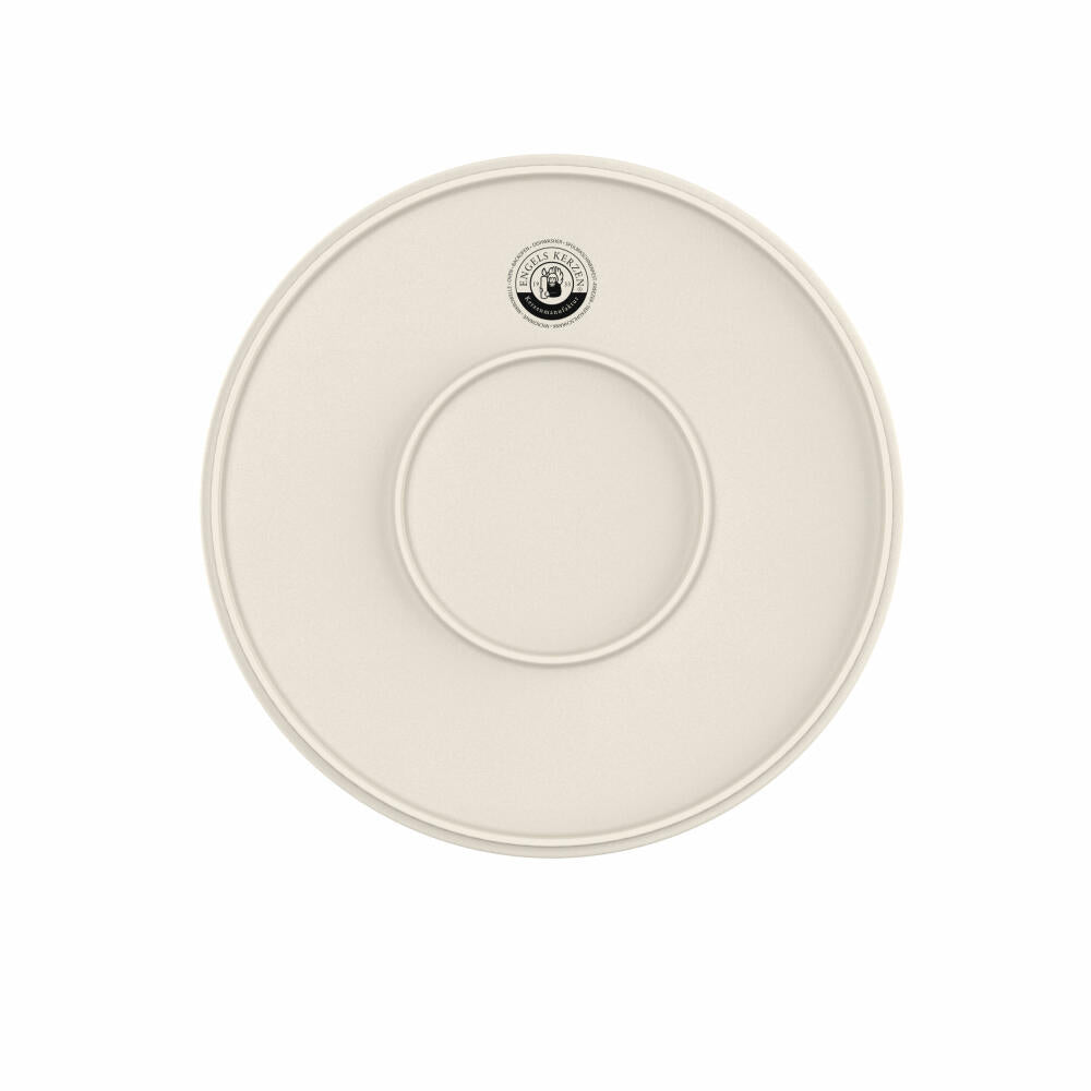 Engels Kerzen Kerzenteller Henry XL, Keramik, Elfenbeinfarben, Ø 32 cm, 50009009100