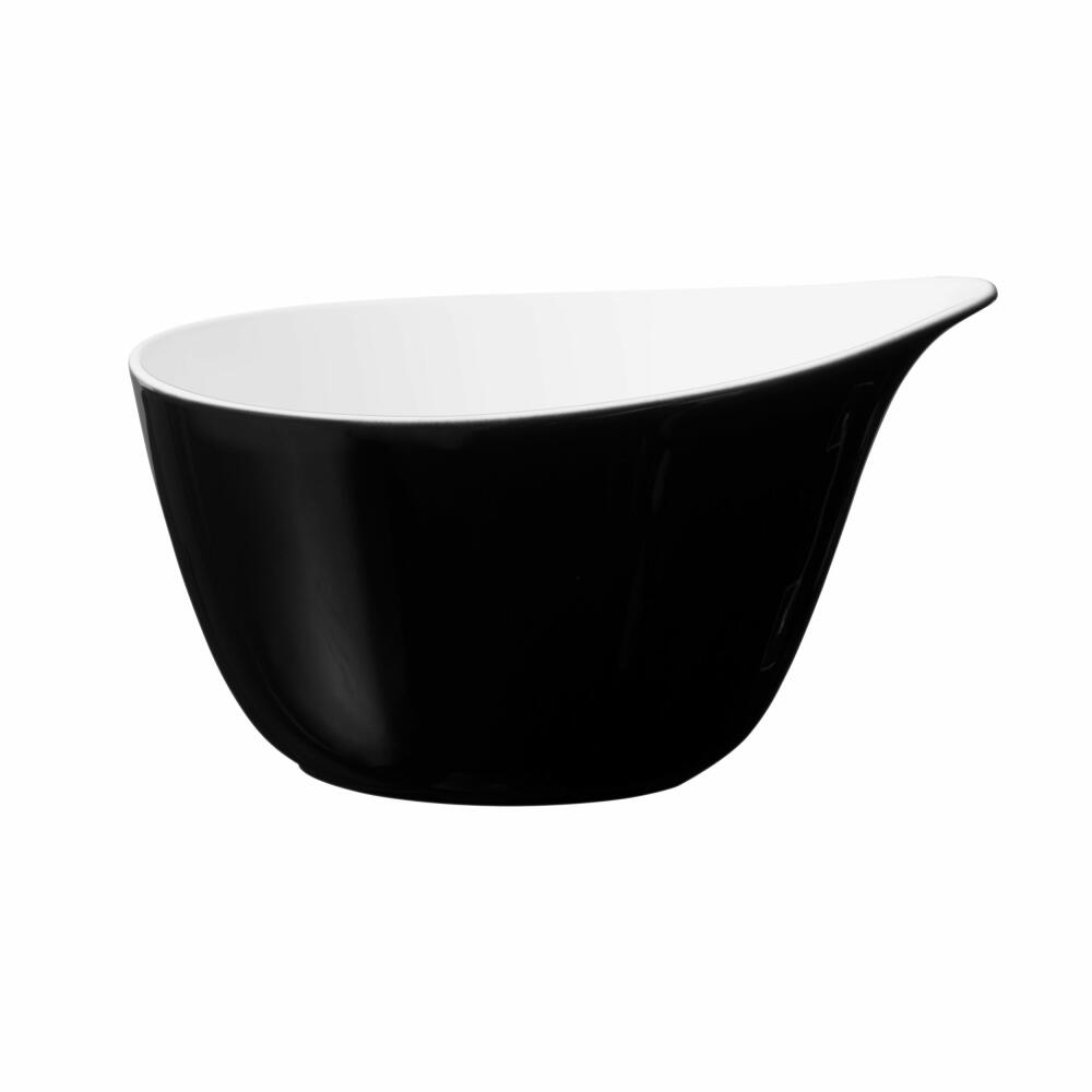 Seltmann Weiden Life Müslischale mit Griff, Schale, Schüssel, Porzellan, Fashion Glamorous Black, 600 ml, 001.745792