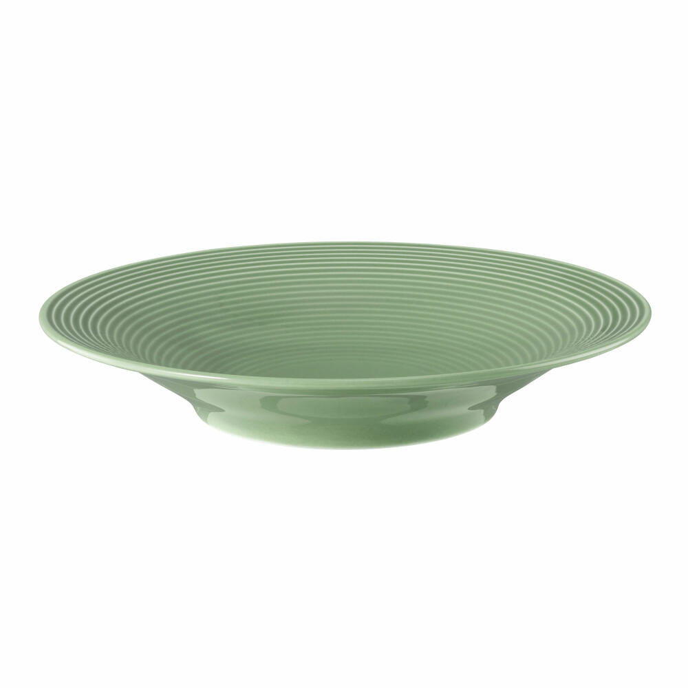 Seltmann Weiden Beat Salbeigrün Suppenteller Rund, Essteller, Tiefer Teller, Porzellan, Grün, Ø 22.5 cm, 001.751328