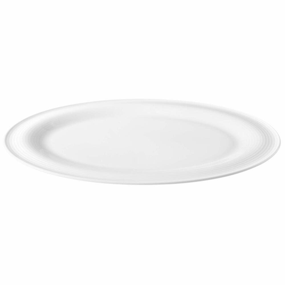Seltmann Weiden Beat Servierplatte Oval, Servierteller, Platte, Porzellan, Weiß, 35 x 28 cm, 001.751367