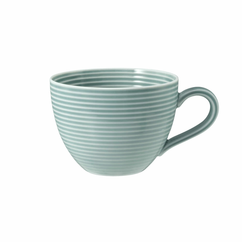 Seltmann Weiden Beat Arktisblau Kaffeeobertasse mit Relief, Kaffeetasse, Kaffee Tasse, Teetasse, Porzellan, Hellblau, 260 ml, 001.753835