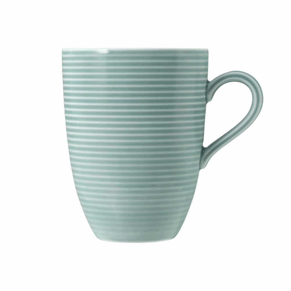 Seltmann Weiden Beat Arktisblau Becher mit Henkel, mit Relief, Henkelbecher, Kaffeebecher, Tasse, Porzellan, Hellblau, 350 ml, 001.753843