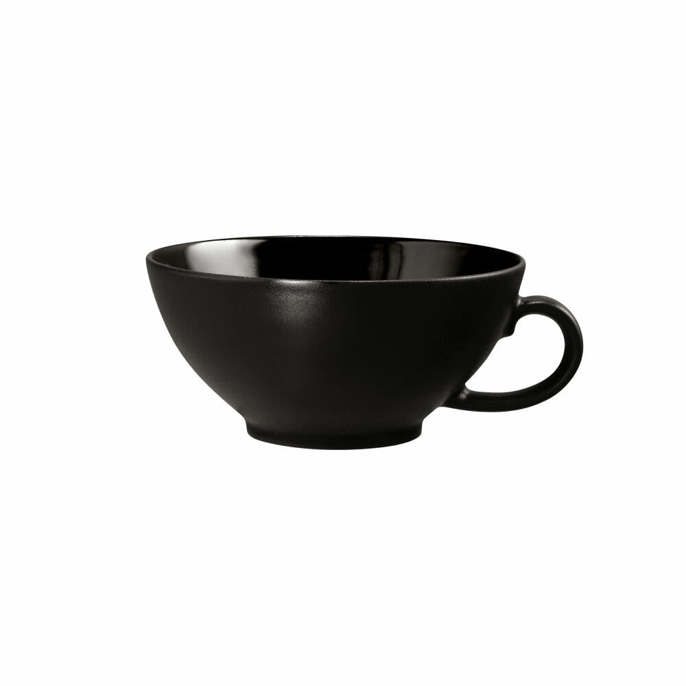 Seltmann Weiden Liberty Teeobertasse Klein, Teetasse, Tee Tasse, Porzellan, Velvet Black, 140 ml, 001.764296