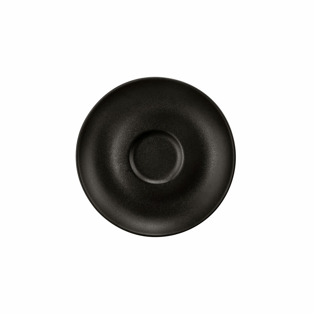 Seltmann Weiden Liberty Espressountertasse, Untertasse, Unterteller, Porzellan, Velvet Black, Ø 11.9 cm, 001.764298