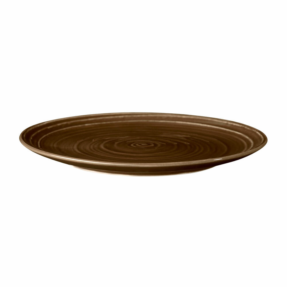 Seltmann Weiden Terra bread plate, cake plate, plate, porcelain, earth brown, Ø 17.7 cm, 001.766260