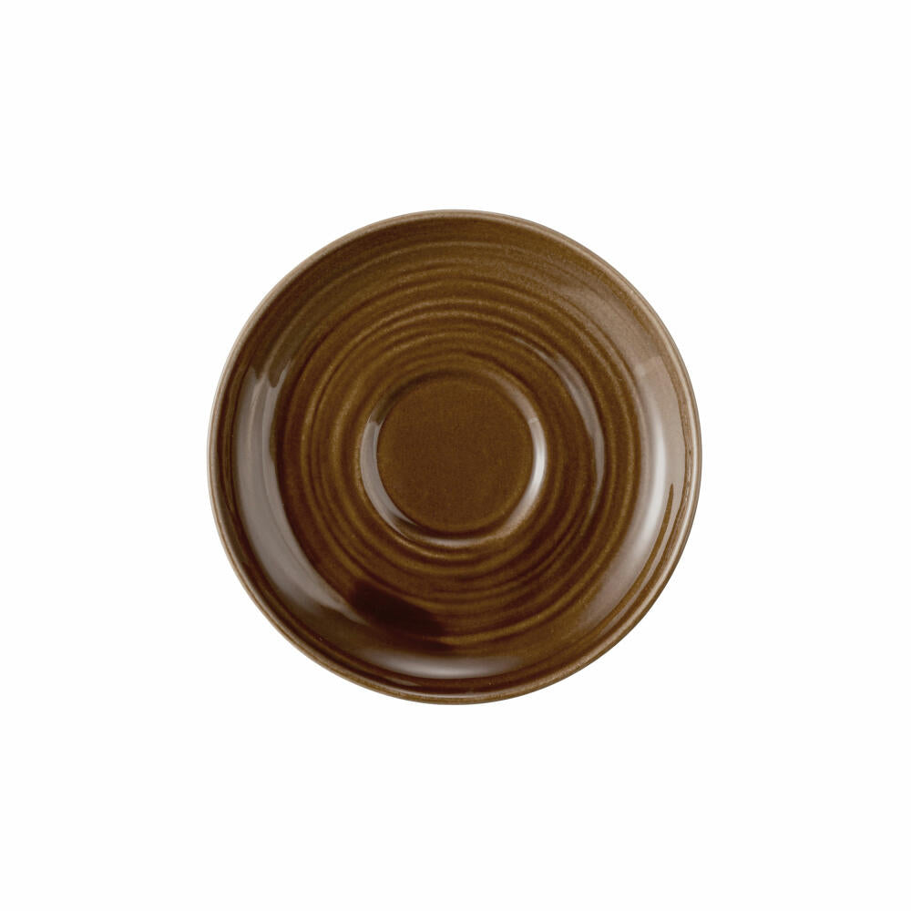 Seltmann Weiden Teeuntertasse Terra Erdbraun, Porzellan, Braun, 13.5 cm, 001.772227