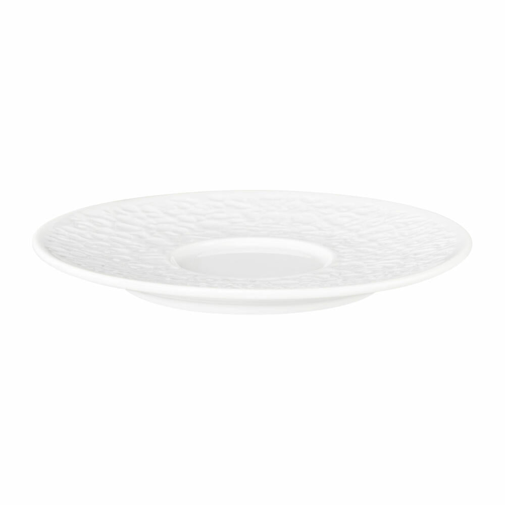 Seltmann Weiden Nori-Home combination saucer large, saucer, porcelain, relief wide white, Ø 16.6 cm, 001.772656