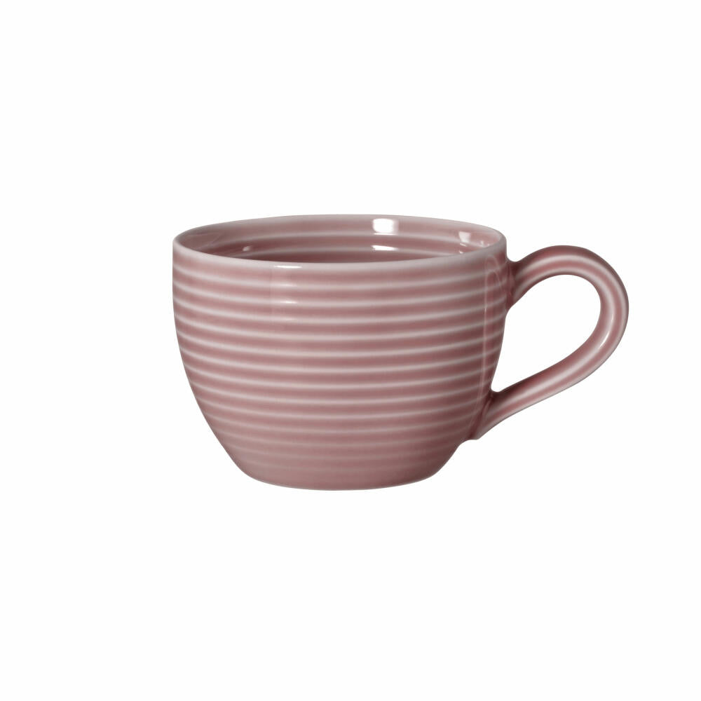 Seltmann Weiden Espressoobertasse mit Relief Beat Altrosa, Kaffeetasse, Becher, Porzellan, Rosa, 110 ml, 001.773696
