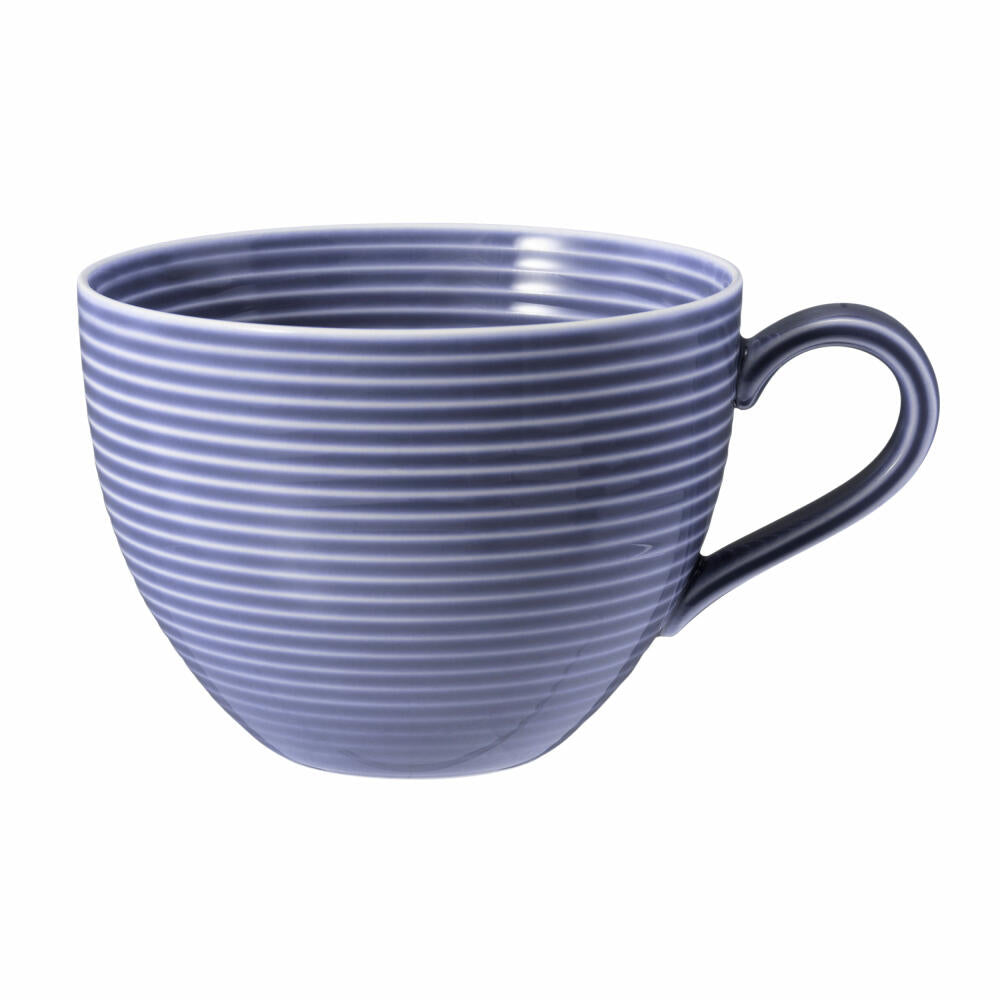 Seltmann Weiden Milchkaffeeobertasse mit Relief Beat Fliederblau, Becher, Porzellan, 350 ml, 001.773718