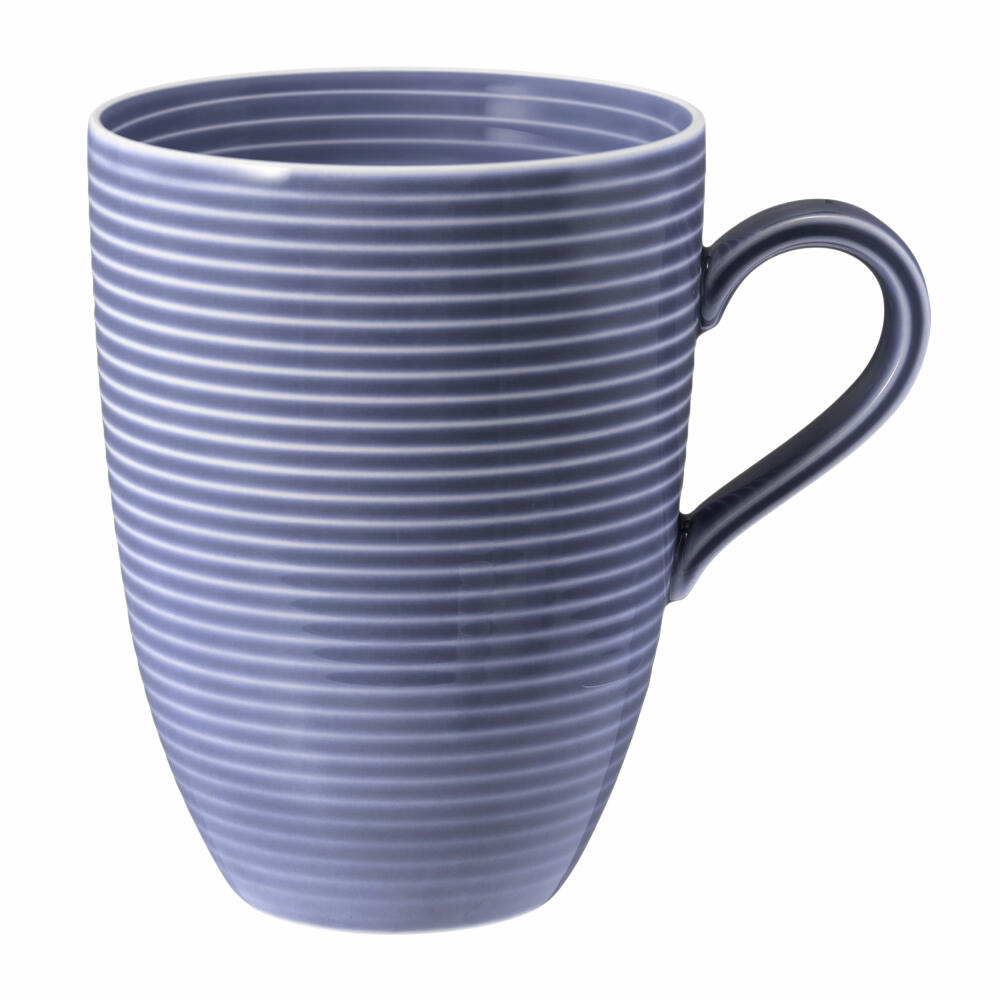 Seltmann Weiden Henkelbecher mit Relief Beat Fliederblau, Tasse, Porzellan, 350 ml, 001.773724