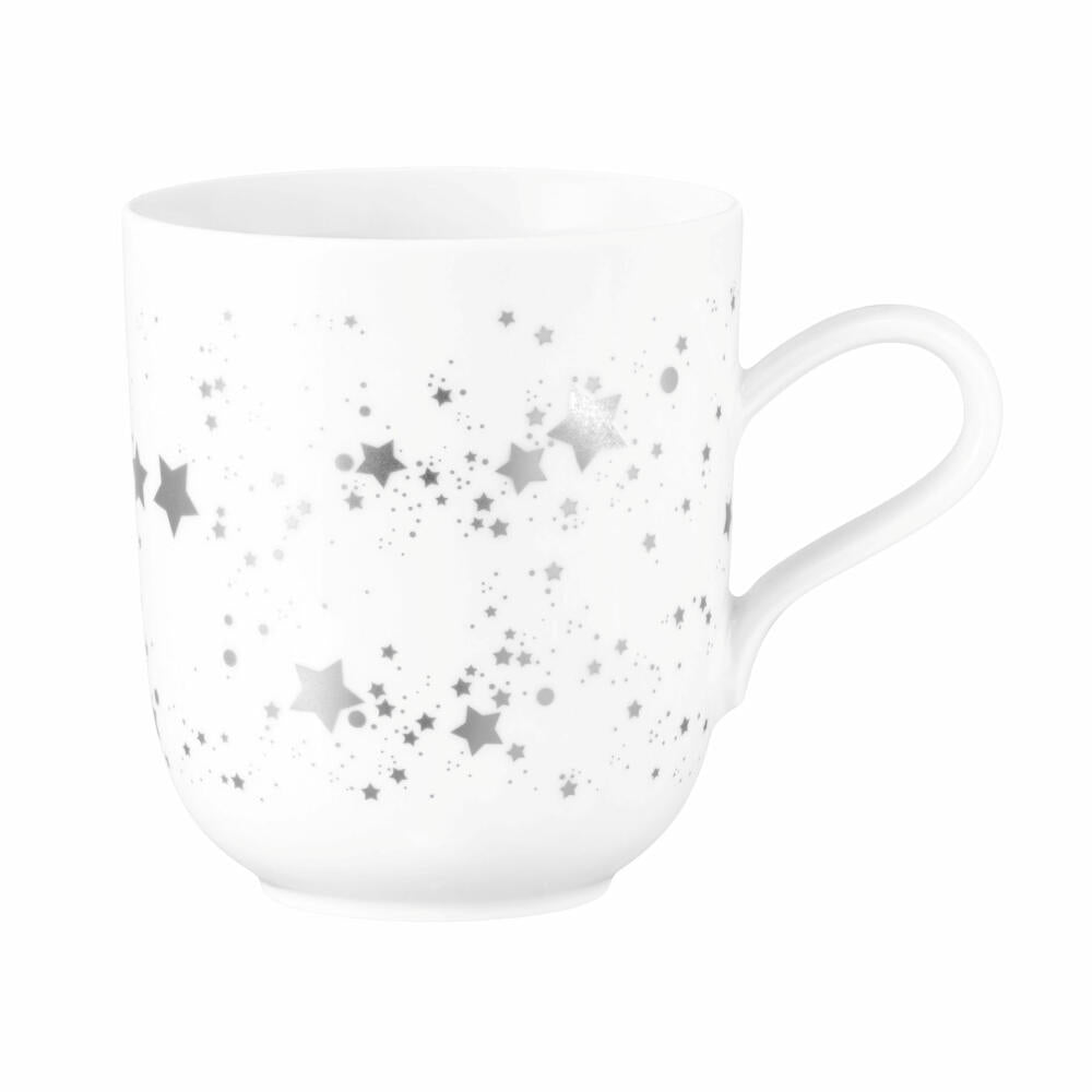 Seltmann Weiden Henkelbecher Liberty Silver Stars, Tasse, Porzellan, Silberfarben, 400 ml, 001.774711