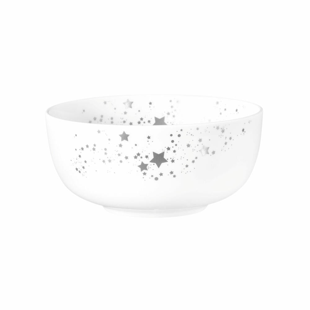 Seltmann Weiden Müslischale Liberty Silver Stars, Schüssel, Porzellan, Silberfarben, 15 cm, 001.774714