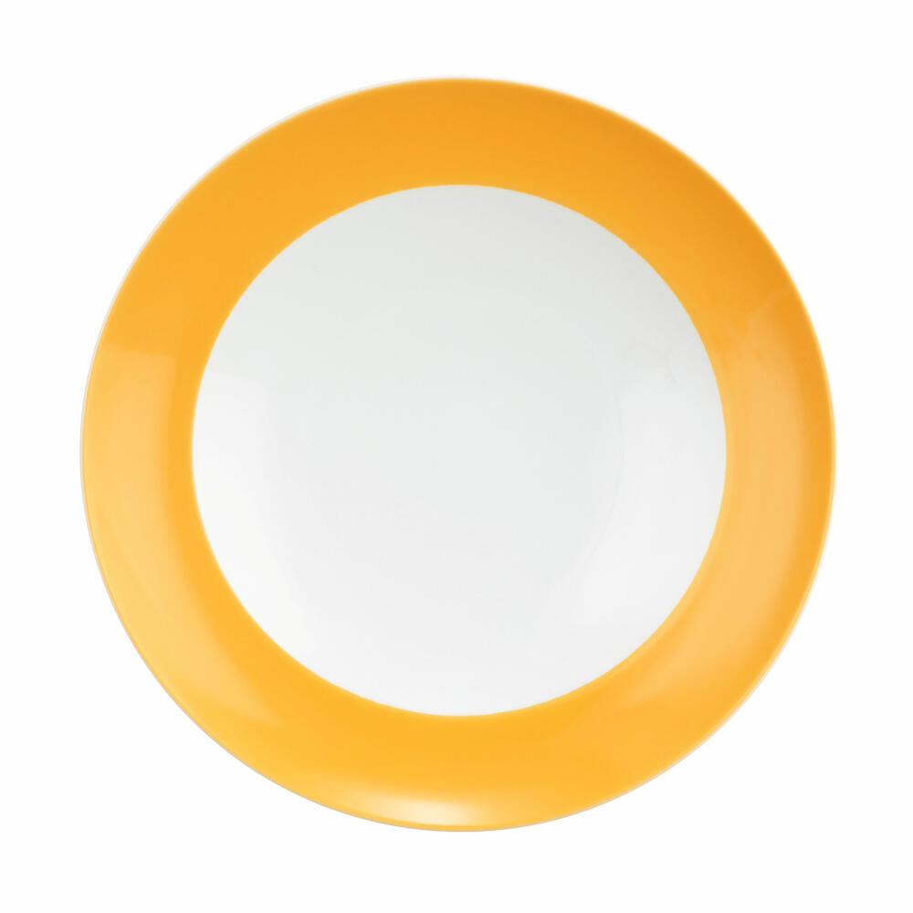 Seltmann Weiden Suppenteller Rund mit Fahne Liberty Pure Colors Mango Orange, Speiseteller, Porzellan, 240 ml, 001.775951