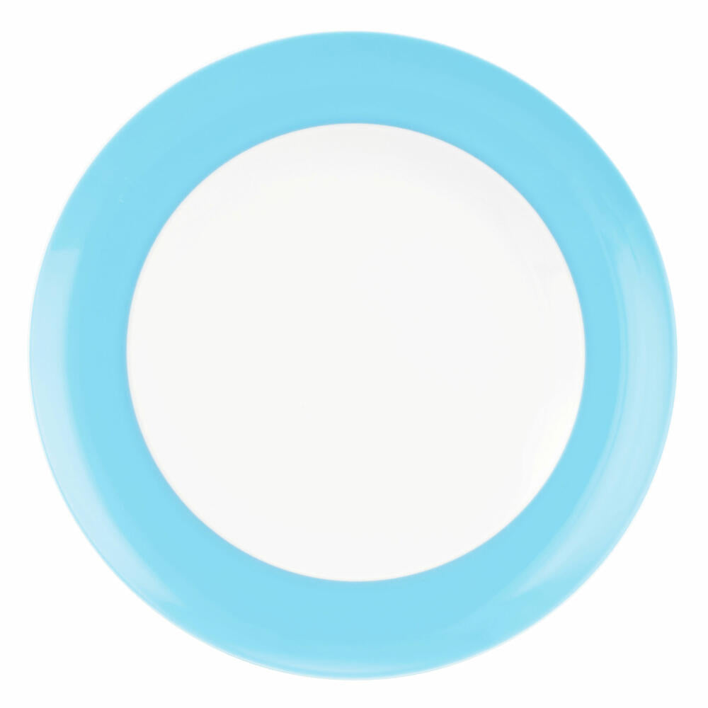 Seltmann Weiden Speiseteller Rund mit Fahne Liberty Pure Colors Lagoon Blue, Teller, Porzellan, Blau, 27.3 cm, 001.776010