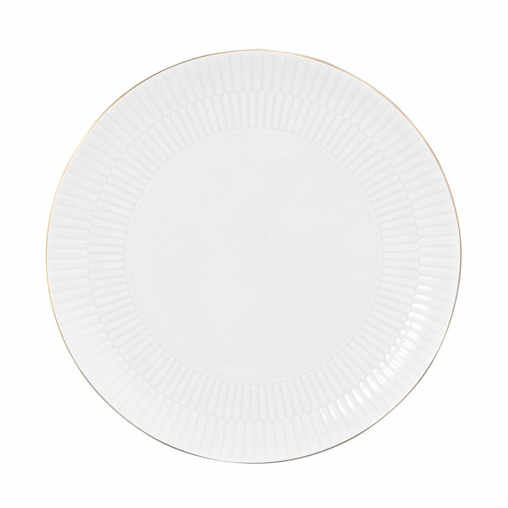 Seltmann Weiden Frühstücksteller Rund Amina Weiß Goldrand, Speiseteller, Porzellan, 22.7 cm, 001.776088