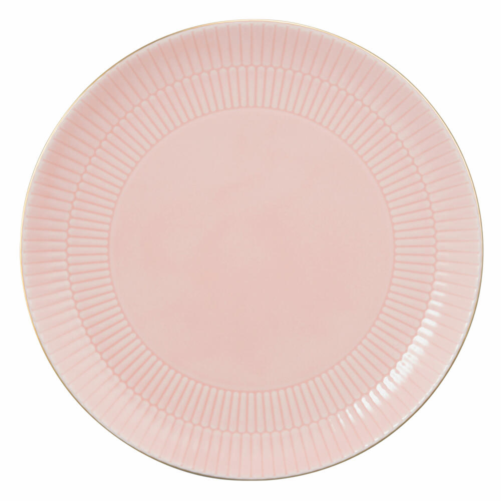 Seltmann Weiden Speiseteller Rund Amina Rosé Goldrand, Teller, Porzellan, Rosa, 27.8 cm, 001.776107