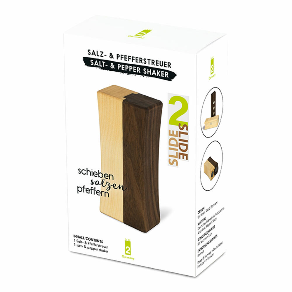 Take2 2Slide Salt & Pepper Shaker, Salt Shaker, Pepper Shaker, Spice Shaker, 20211