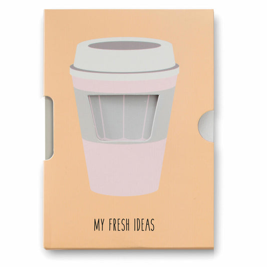 Donkey Products My fresh ideas Coffee Notizbuch mit Bleistift, originelles Notizheft, Papier, 15 x 10.5 cm, 400321