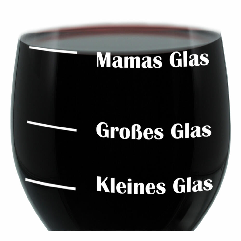 Leonardo Weinglas XL, Mamas Glas, Mutti, Mutter, Geschenk Stimmungsglas mit lustiger Gravur, Mood Wein Glas, 610ml