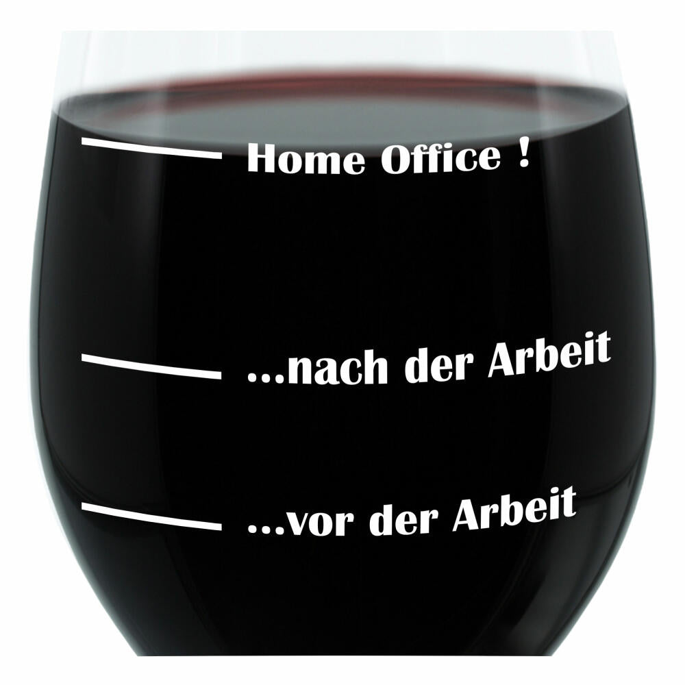Leonardo Weinglas XL, Home Office, graviertes Stimmungsglas, Mood Wein Glas, 610 ml