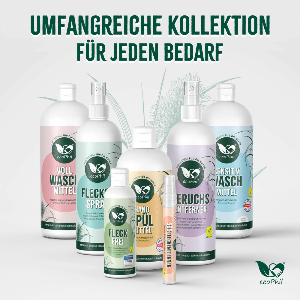 ecoPhil Fleckentferner Fleckfrei, gegen hartnäckige Flecken, für Bunt- und Hellwäsche, 100 ml