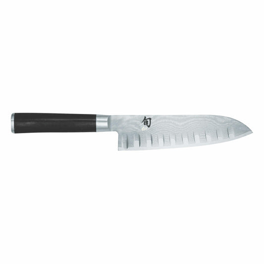 Kai Shun Classic Santoku with hollow grind, knife, kitchen knife, Damascus knife, 18 cm, DM-0718