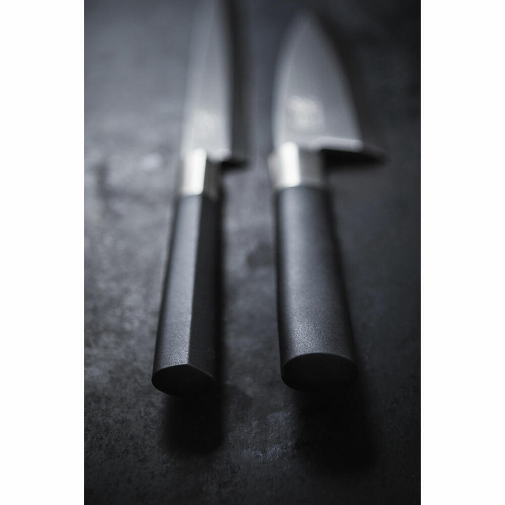 Kai Wasabi Black Nakiri, Messer, Hackmesser, Gemüsemesser, Küchenmesser, Edelstahl, 16.5 cm, 6716N