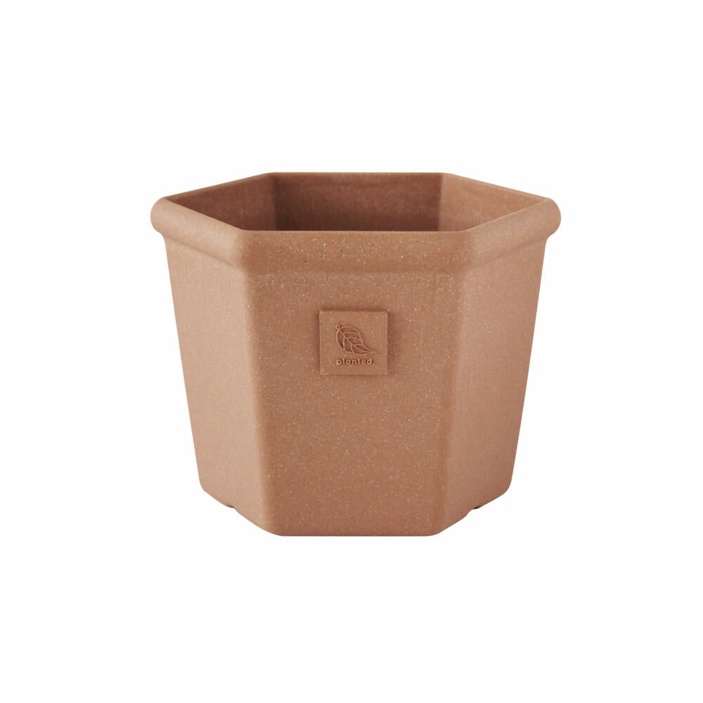Hachiman Pflanztopf Eco 200 Hexagon, Blumentopf, Polypropylen, Terrakotta, 2.7 L, 213628