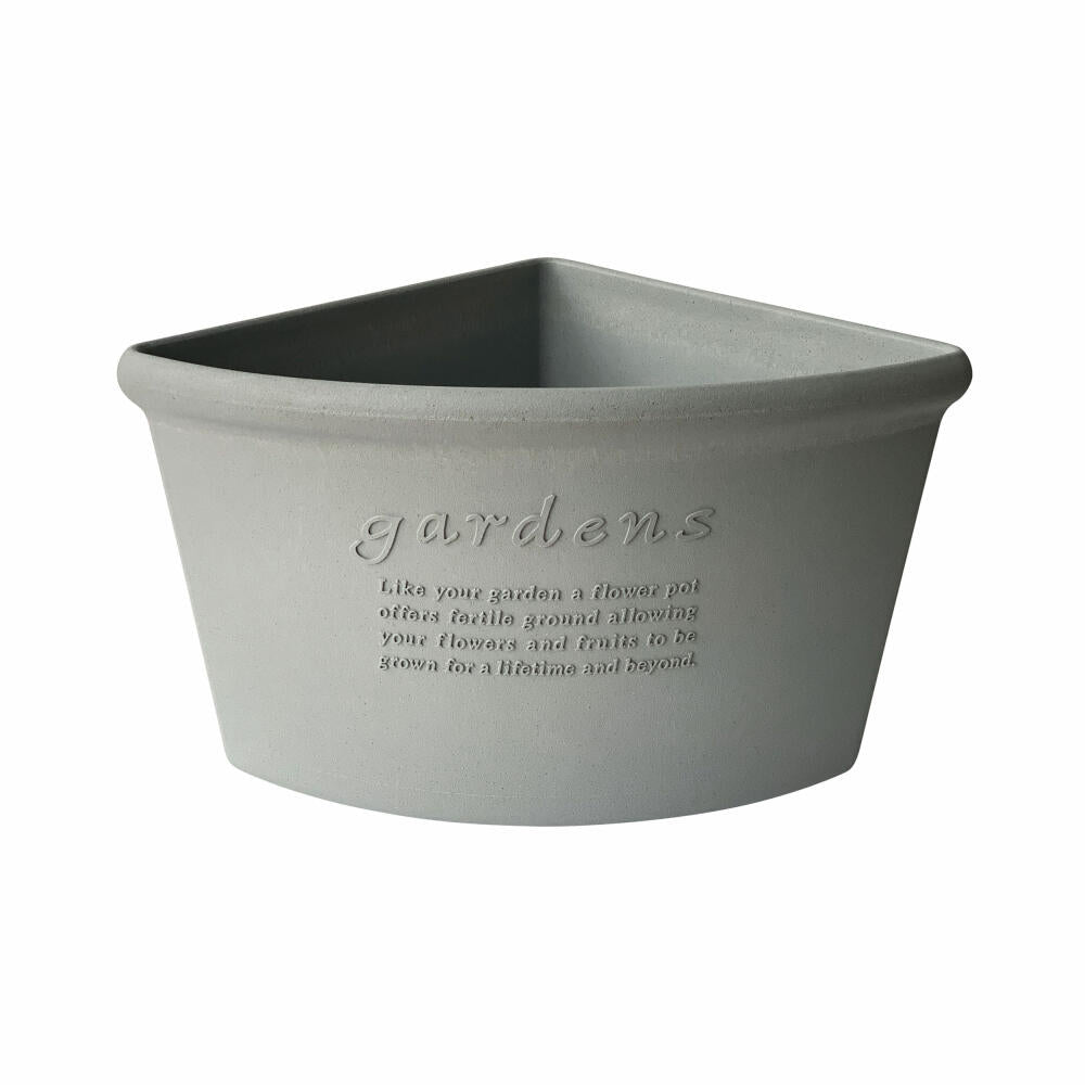 Hachiman Ecktopf Eco Pot 260, Pflanztopf, Polypropylen, Grau, 7.5 L, 242895