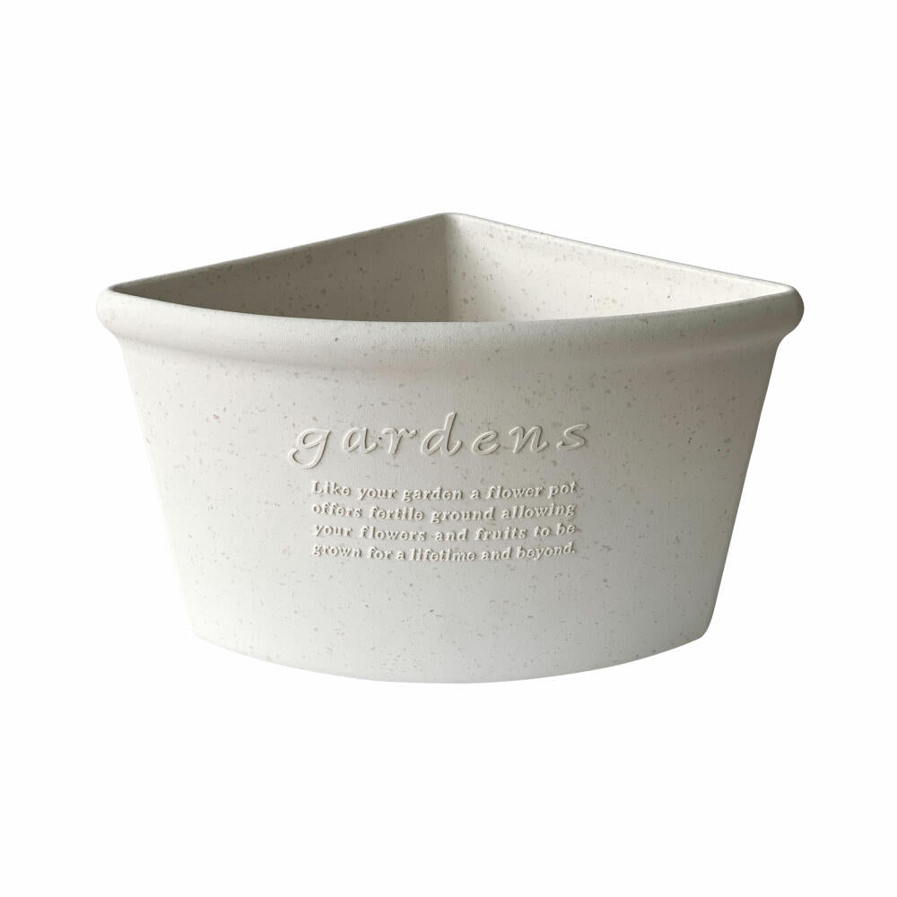 Hachiman Ecktopf Eco Pot 260, Pflanztopf, Polypropylen, Weiß, 7.5 L, 242932