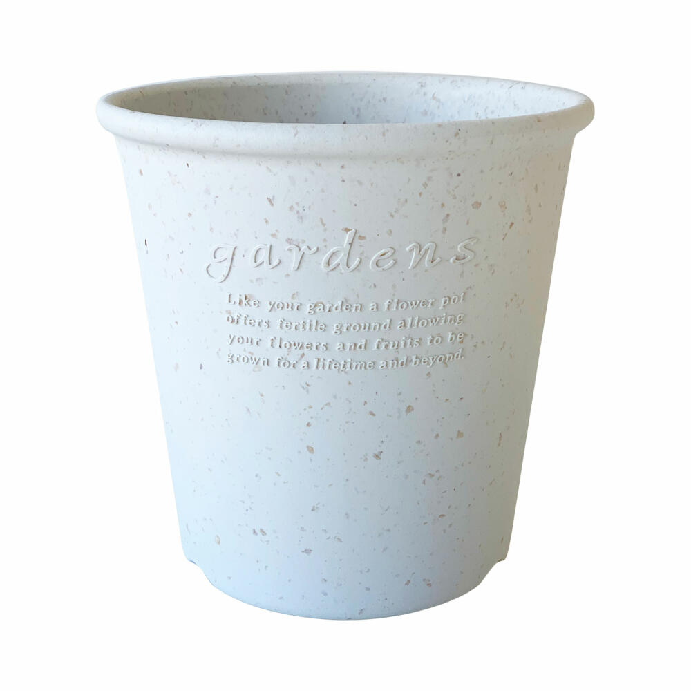 Hachiman Pflanztopf Eco 10 Rund, Blumentopf, Polypropylen, Weiß, 12.7 L, 244332