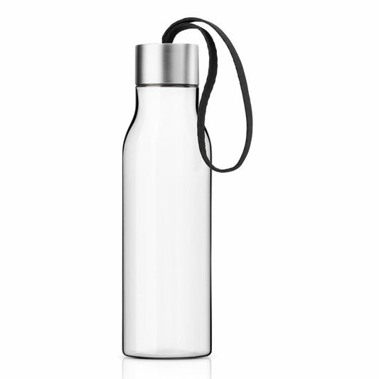 Eva Solo Trinkflasche, Sportflasche, Wasserflasche, Flasche, Trinken, BPA-freier Kunststoff/ Edelstahl/ Silikon/ Polyester, Schwarz, 500 ml, 503022