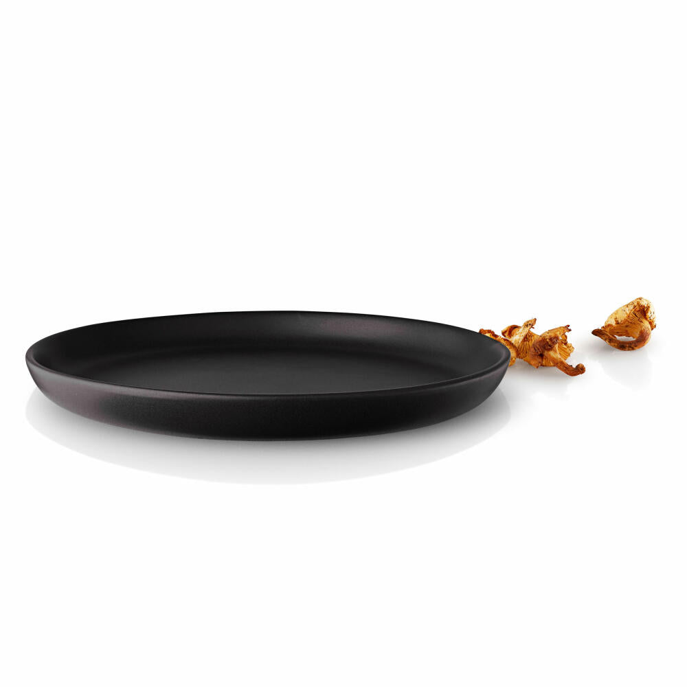 Eva Solo Nordic kitchen Teller, Frühstücksteller, Servieren, Genießen, Feinsteinzeug, Schwarz, Ø 21 cm, 502793