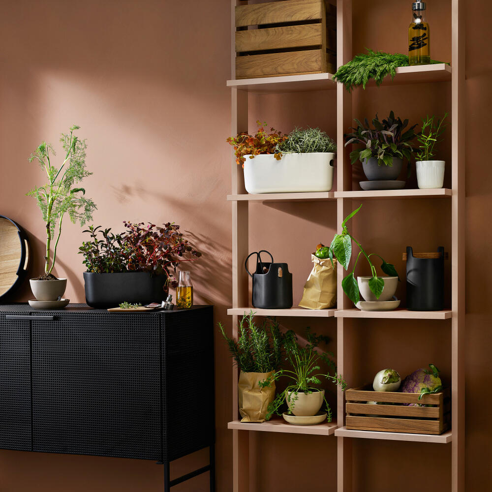 Eva Solo Selbstbewässernder Herb-Organiser, Kräutertopf mit Bewässerungssystem, Kräutertopf, Kräuter, Keramik/Kunstoff, Weiß, 568168