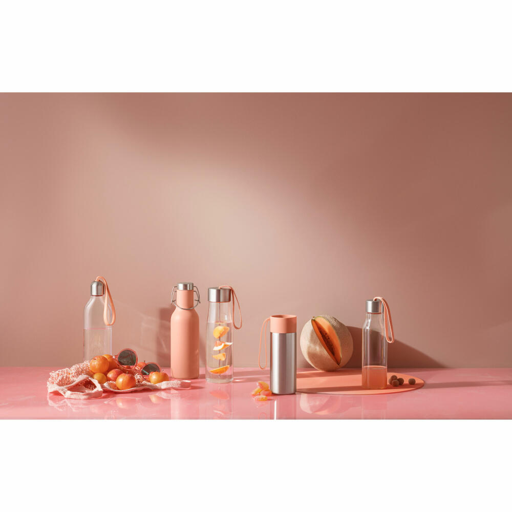 Eva Solo Cool Isolierflasche Cantaloupe, Flasche, Isoflasche, Edelstahl, Kunststoff, Silikon, Hellrosa, 700 ml, 567095
