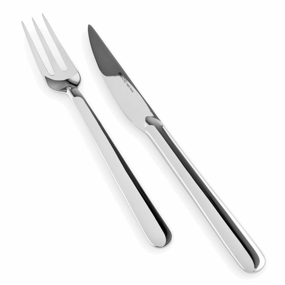 Eva Solo Legio Nova Grillbesteck-Set 8-tlg., Messer, Gabeln, Hochglanzpolierter Edelstahl, Silberfarben, 551782