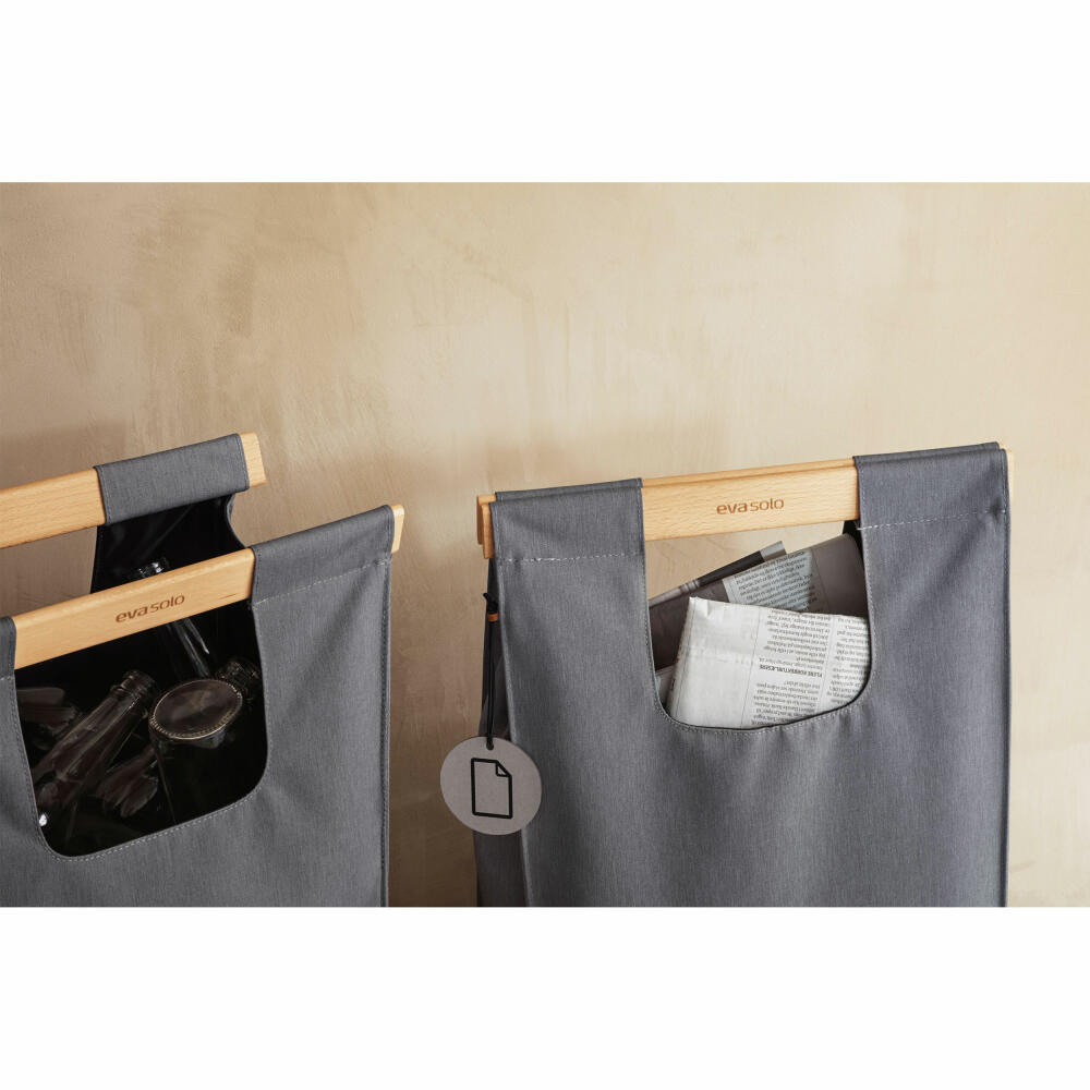 Eva Solo Mülltrennungstasche, Abfallbehälter, Nylon, Silikon, Dark grey, 28 L, 530691