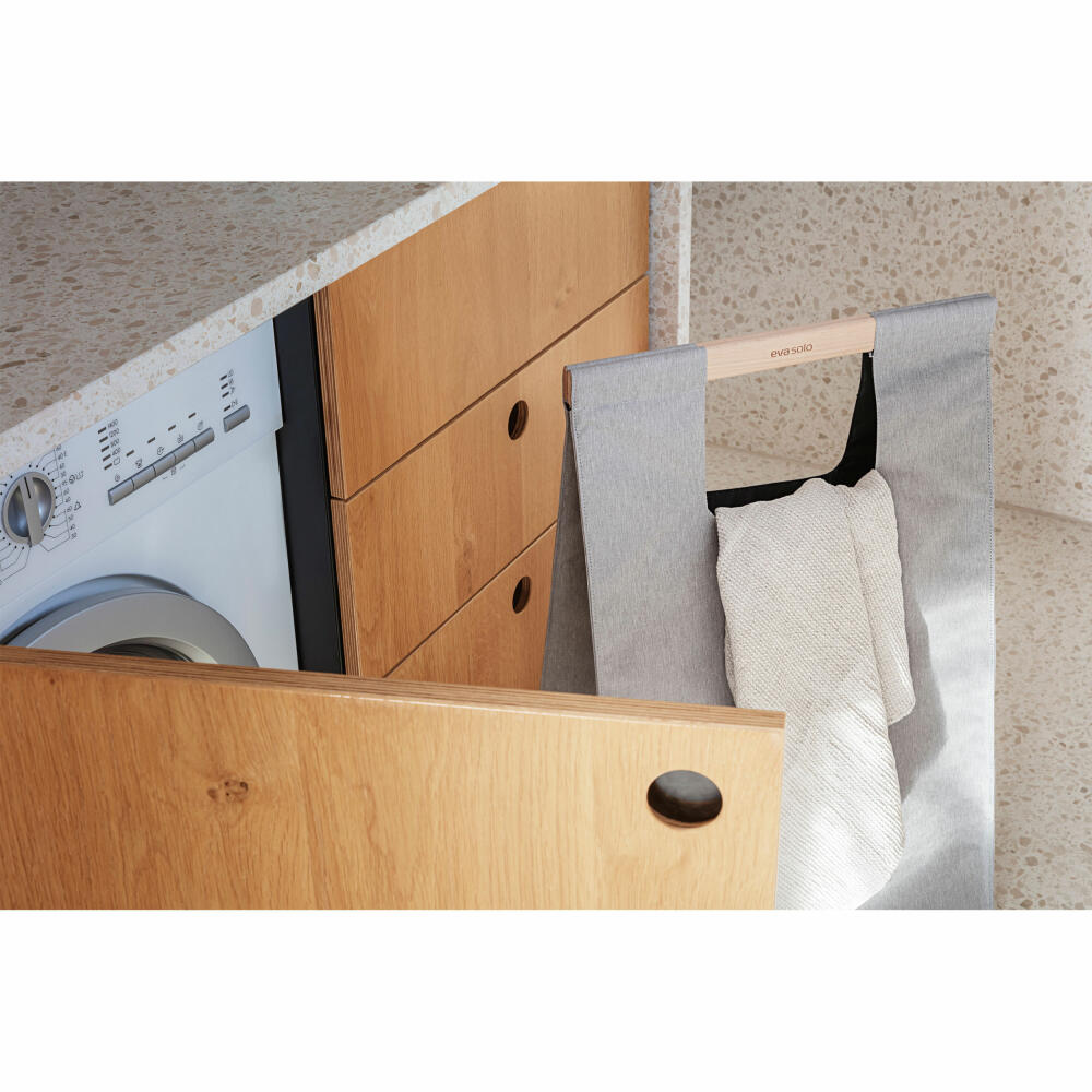 Eva Solo Laundry Bag Light Grey, Laundry Bag, Laundry Collector, Laundry Basket, Light Grey, 75 L, 530692