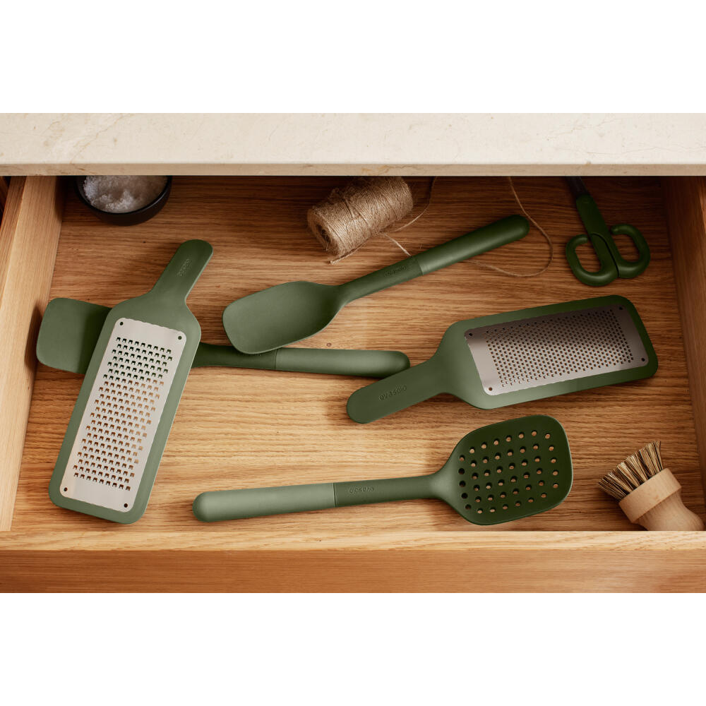 Eva Solo kitchen grater Green tools medium, stainless steel, rubber, plastic, green, 26 cm, 531538