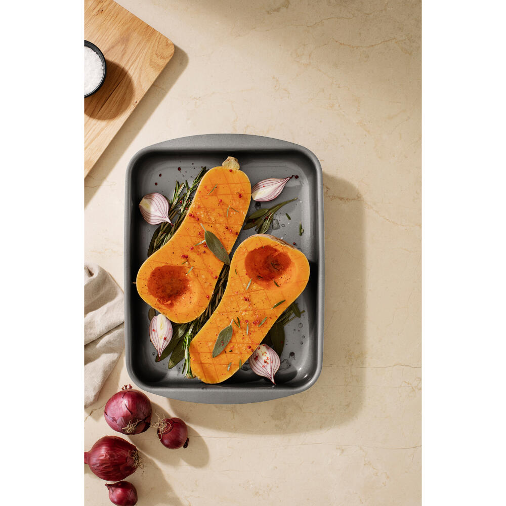 Eva Solo Roaster Professional with Rack, Aluminium, Stainless Steel, Ceramic Slip-Let Non-Stick Coating, Grey, 35 x 25 cm, 202036