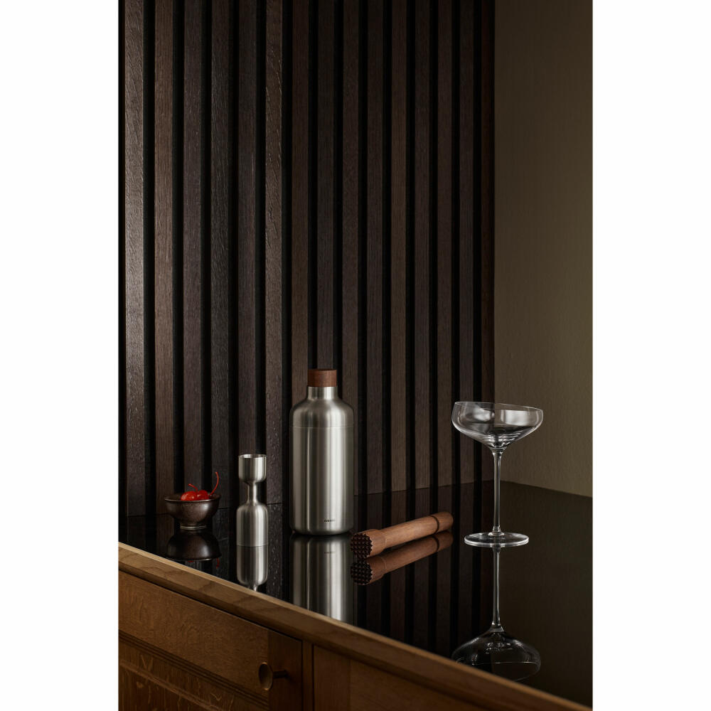Eva Solo Cocktail-Shaker Liquid Lounge, Edelstahl, Holz, Brushed Steel, 0.69 L, 822016