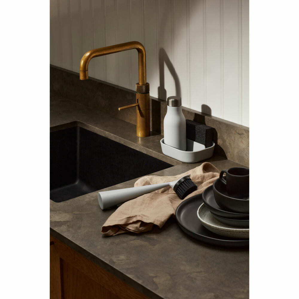 Eva Solo Küchenset 4-tlg., Bürste, Schwamm, Seifenspender, Kunststoff, Marble Grey, 530694