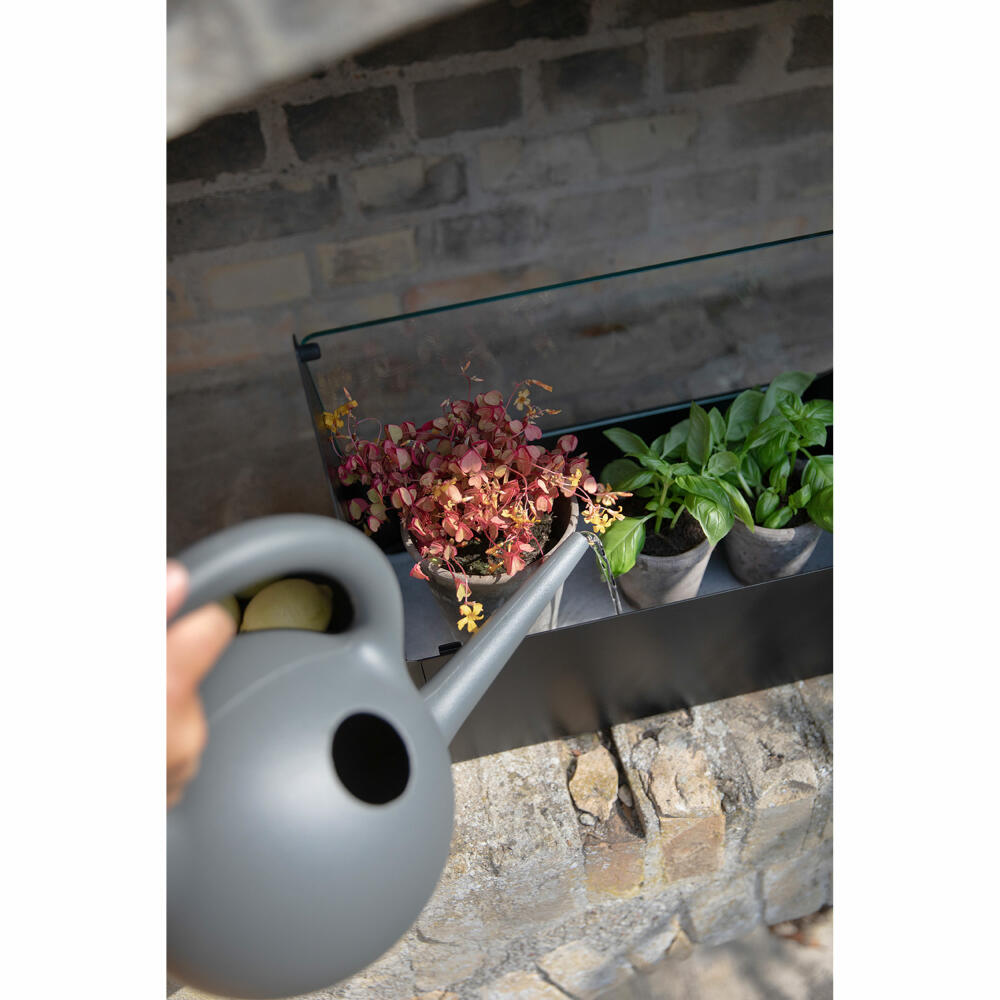 Eva Solo Mini-Gewächshaus Simply Grow, Aluminium, Glas, Kunststoff, Schwarz, 32 x 42 x 20 cm, 741010015