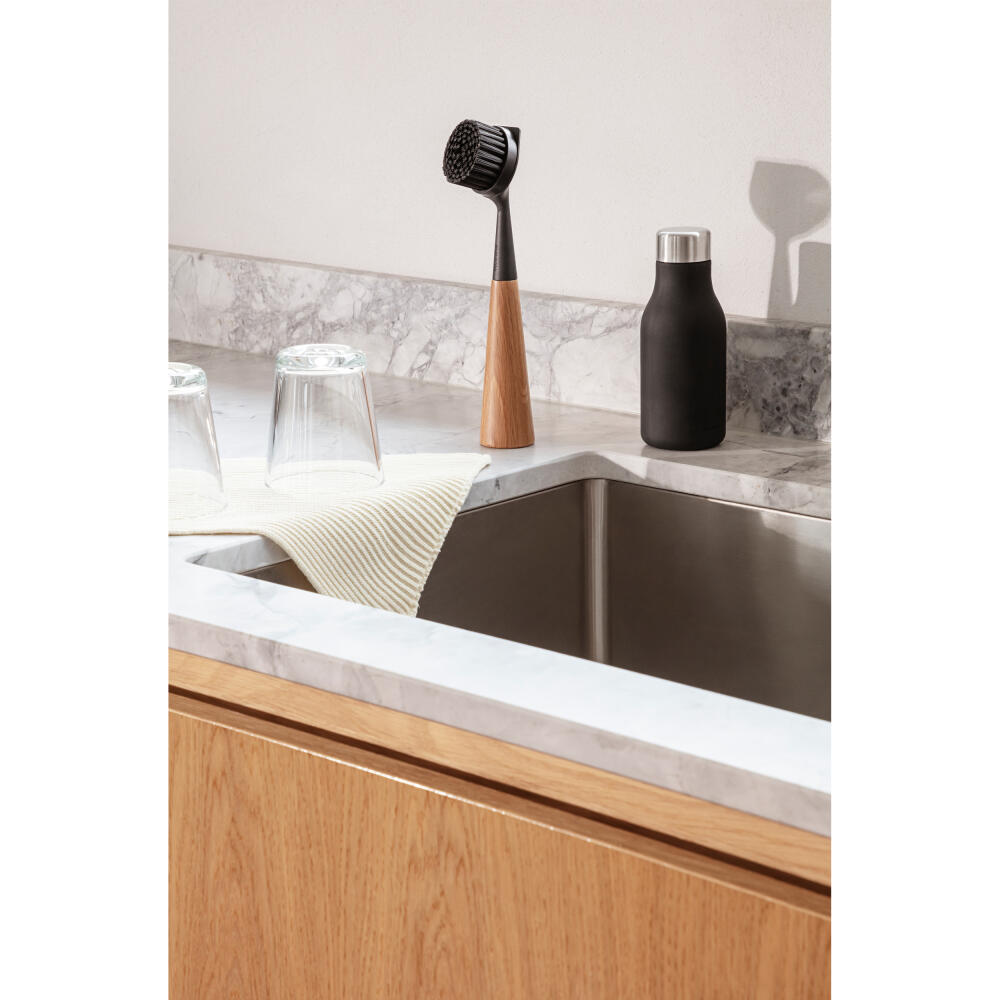 Eva Solo Dishwashing Brush Oak Nylon, Dish Brush, Oak, Plastic, Black, 23 cm, 530700