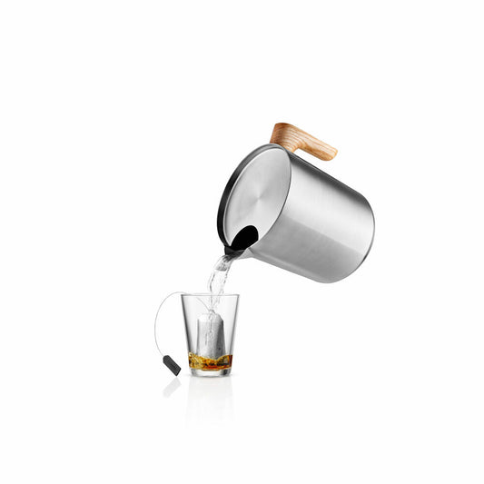 Eva Solo Wasserkessel Nordic Kitchen, Aluminium, Holz, Edelstahl, Silberfarben, 1 L, 502927