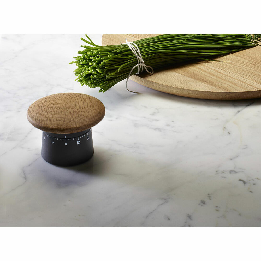 Eva Solo Kurzzeitmesser Nordic Kitchen, Eieruhr, Kunststoff, Holz, Schwarz, 520458