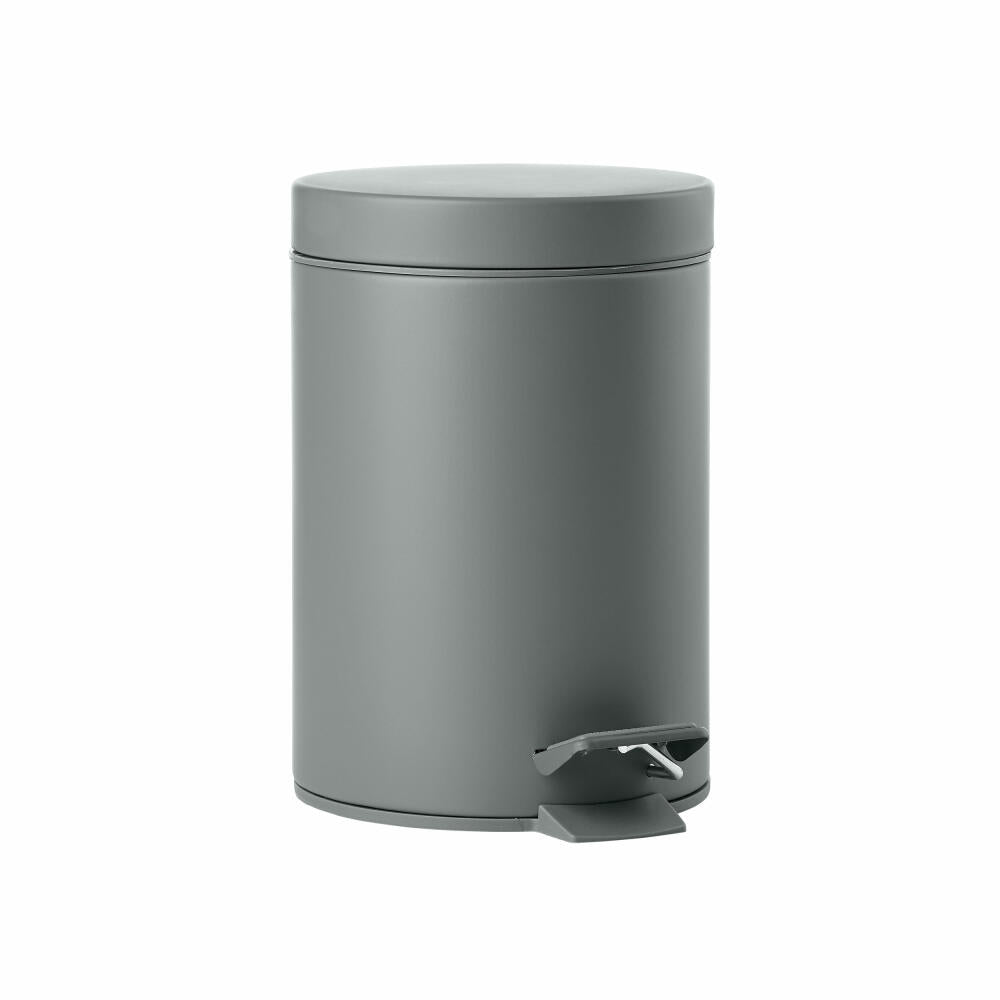 Zone Denmark Pedal Bin Solo, Pedal Bin, Trash can, Cosmetic bin, Bath bin, Steel, Grey, 3 L, 330170